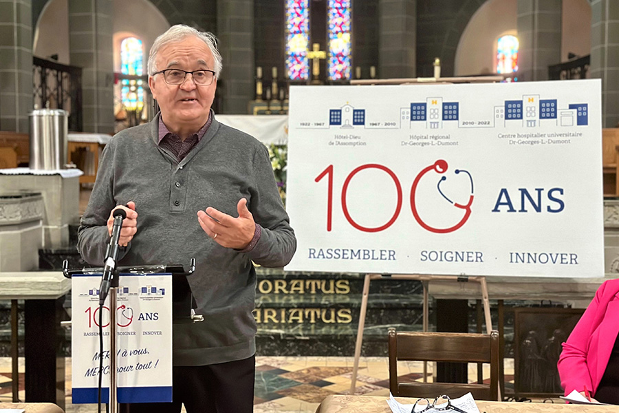 Gilles Beaulieu, président du comité organisateur des fêtes du 100e anniversaire du CHU Dr-Georges-L.-Dumont.